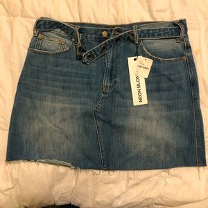 Free People denim skirt